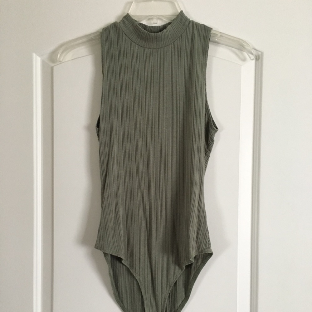 Mock turtle neck bodysuit